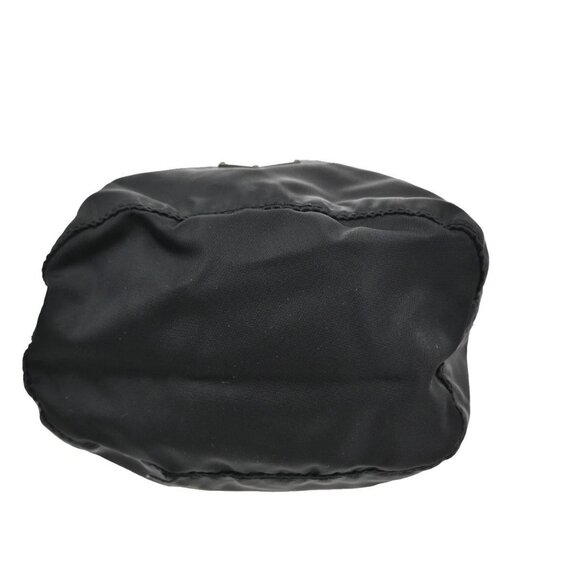PRADA Tessuto Mini Drawstring Pouch Bag Nylon Leather Black SHW Italy 36KB859